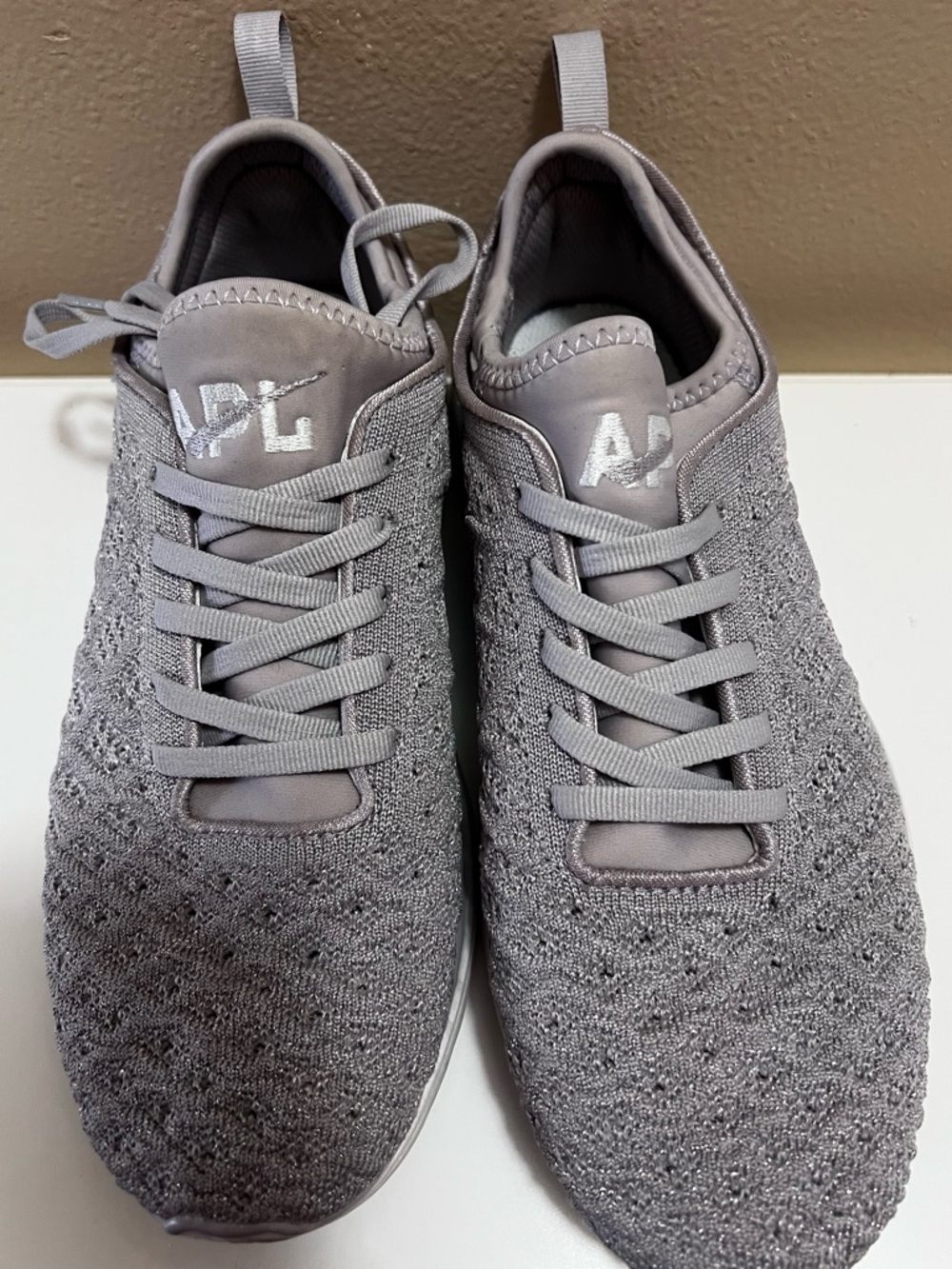 APL TechLoom Knit Sneaker in Gray Size 8.5